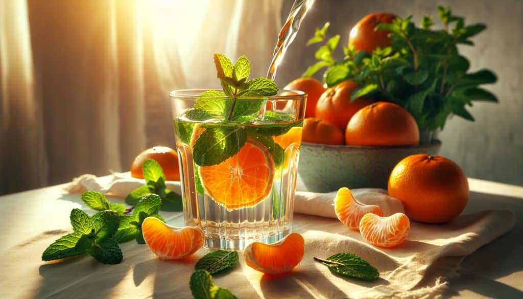 Agua de mandarina con menta: refrescante y deliciosa