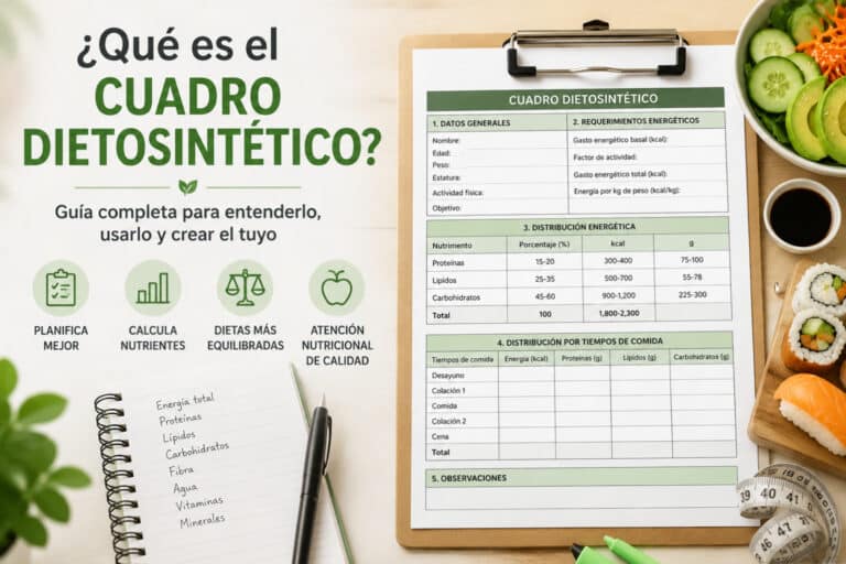 Cuadro dietosintético: qué es, fórmula y ejemplo paso a paso