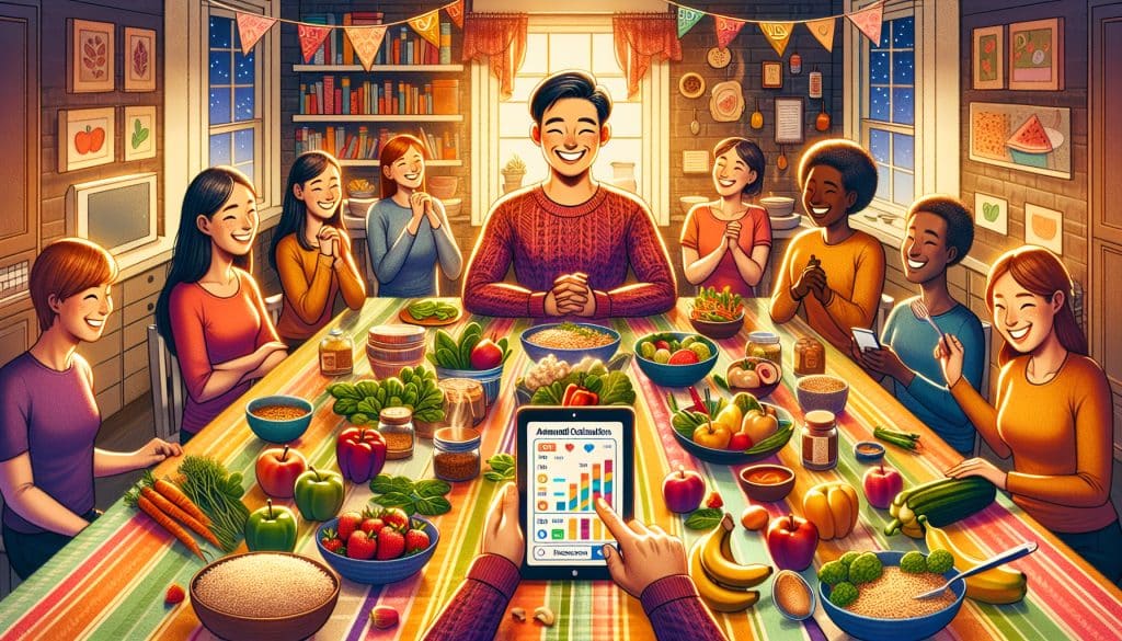 Dieta con cálculos automáticos con selección de alimentos
