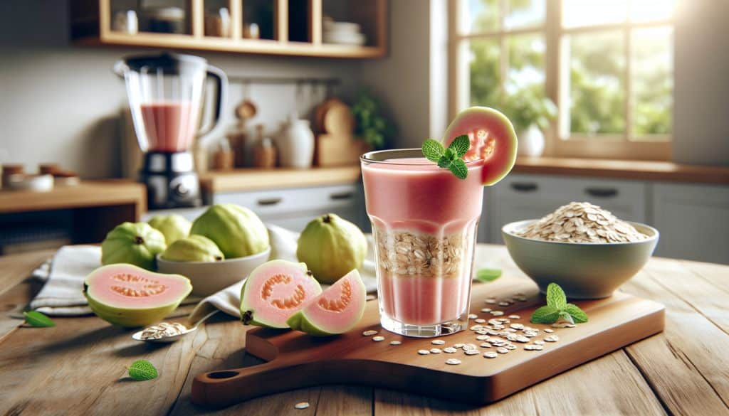 Licuado de guayaba con Avena Quaker®️ 3 Minutos®️ para tu salud
