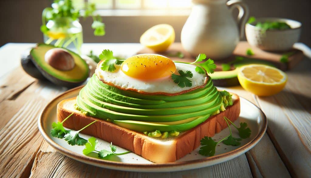 Pan con aguacate y huevo fácil y delicioso