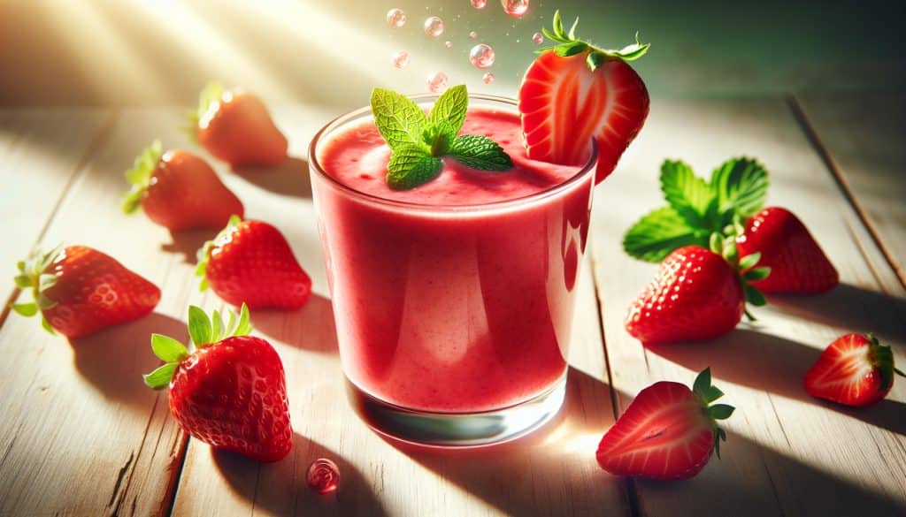 Smoothie de fresa fácil y delicioso