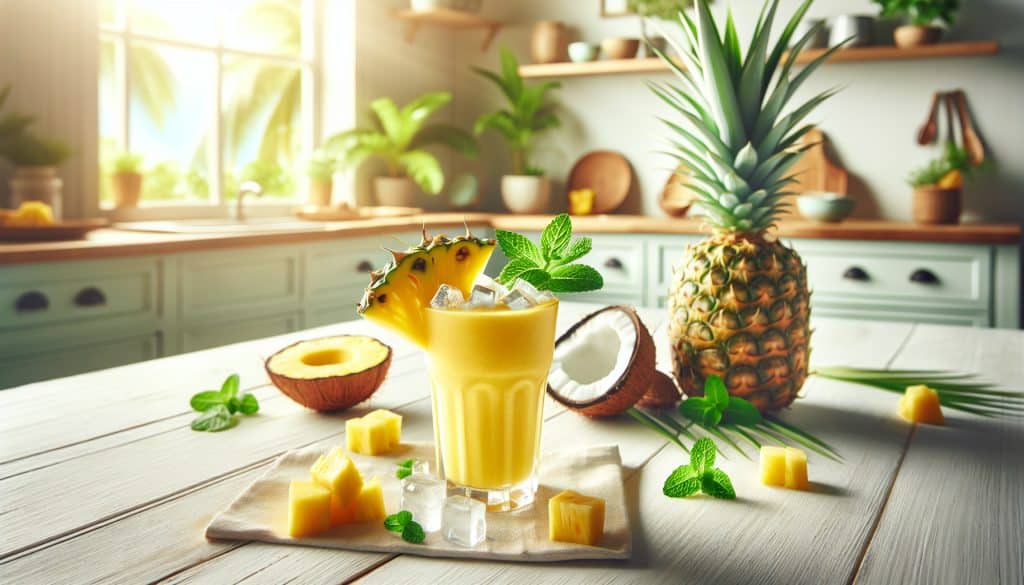 Smoothie piña coco fácil y rápido
