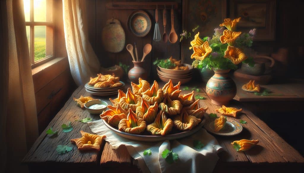 Dobladitas de flor de calabaza