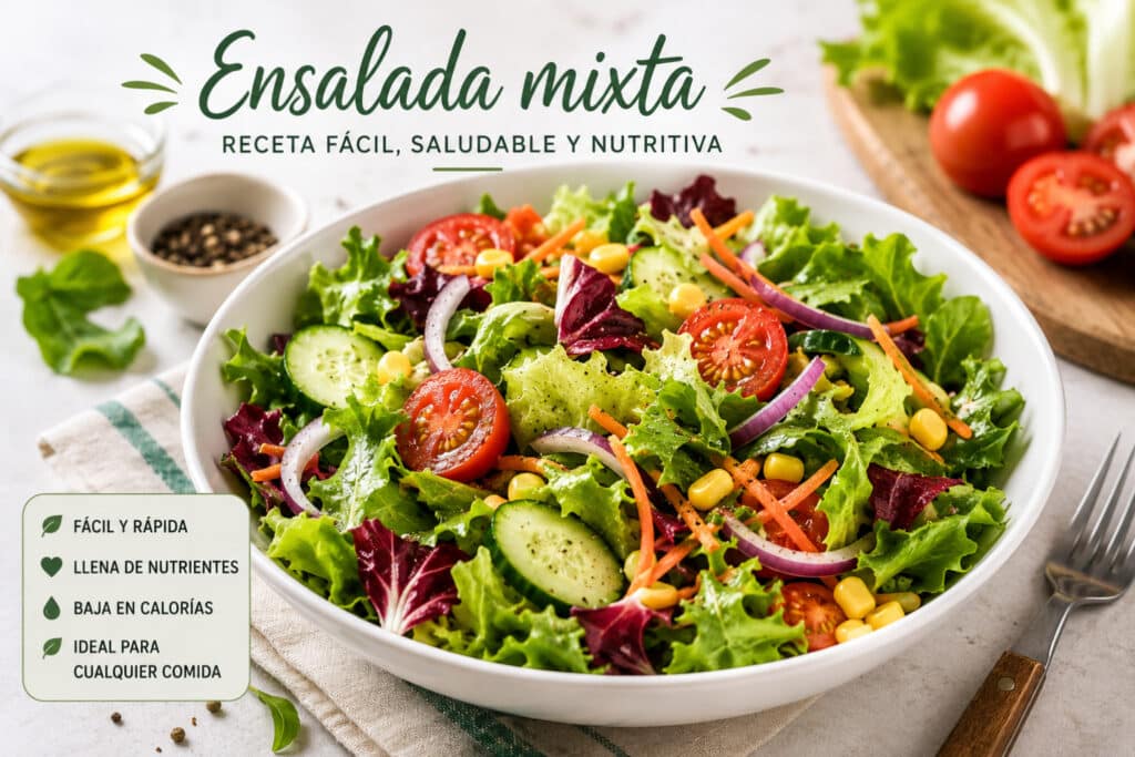 Ensalada mixta: receta fácil, ingredientes y aliño