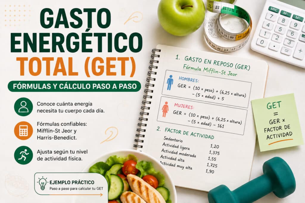 Gasto energético total: fórmulas y cálculo paso a paso