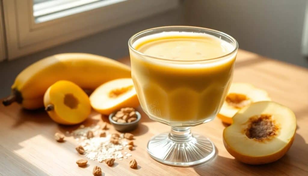 Licuado de plátano y cacahuate con avena