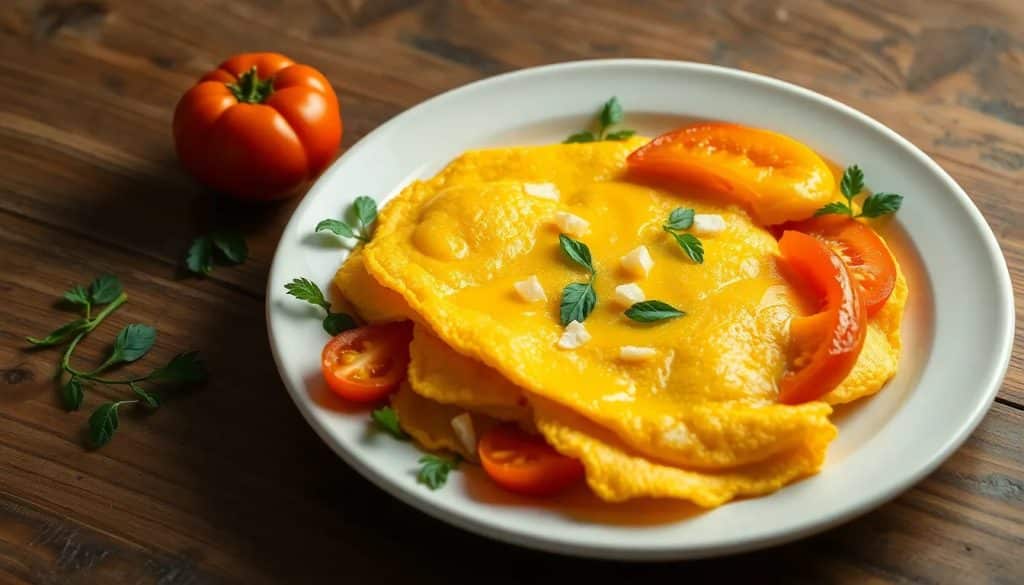 Omelette de claras con flor de calabaza y queso: receta fácil