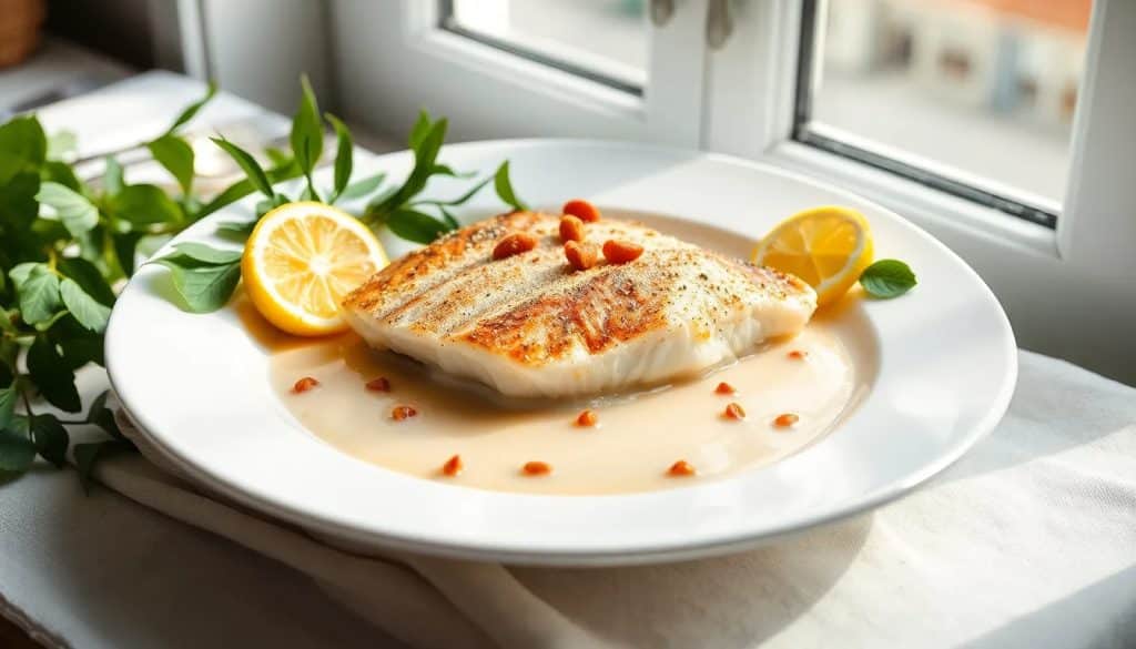 Pescado empanizado con almendras