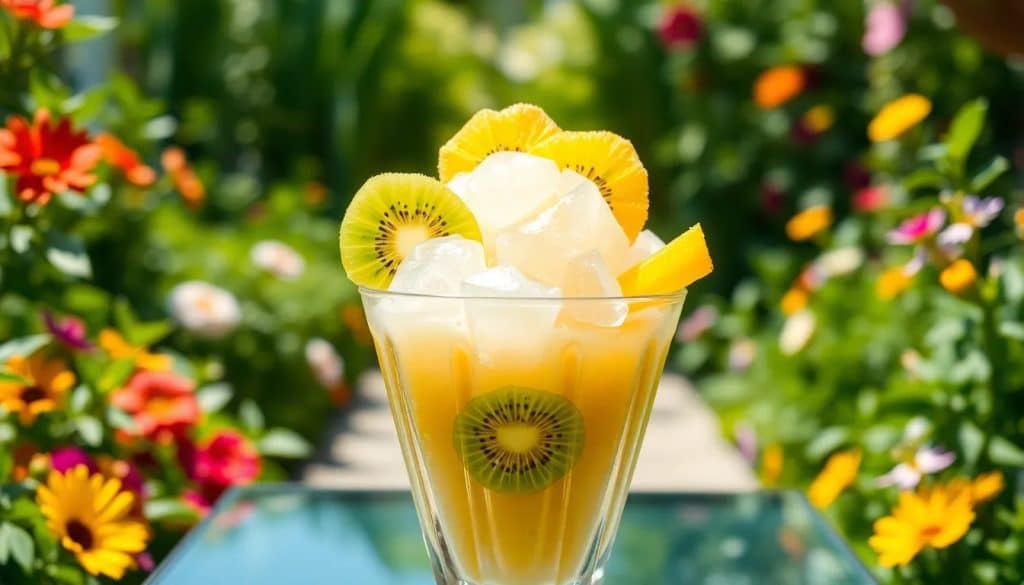 Raspado de kiwi y pera fácil y delicioso