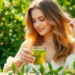 Té verde para aclarar el cabello